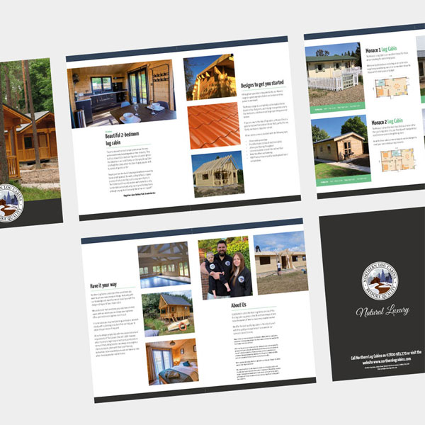 Northern Log Cabins A4 Brochure Design